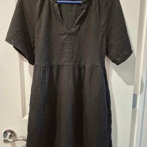 Old Navy Black Midi Dress